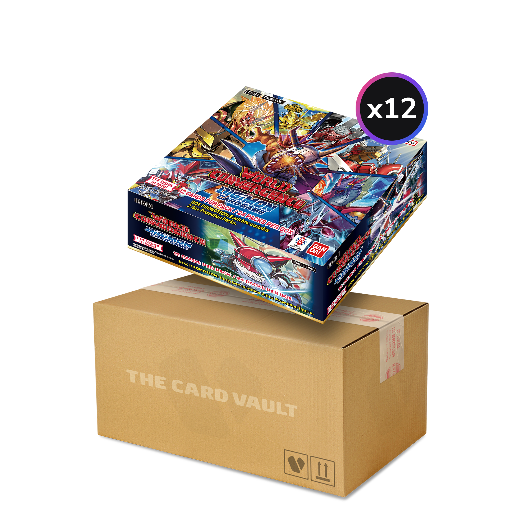 Digimon Card Game - World Convergence (BT21) - Display Case (12x Booster Boxes)