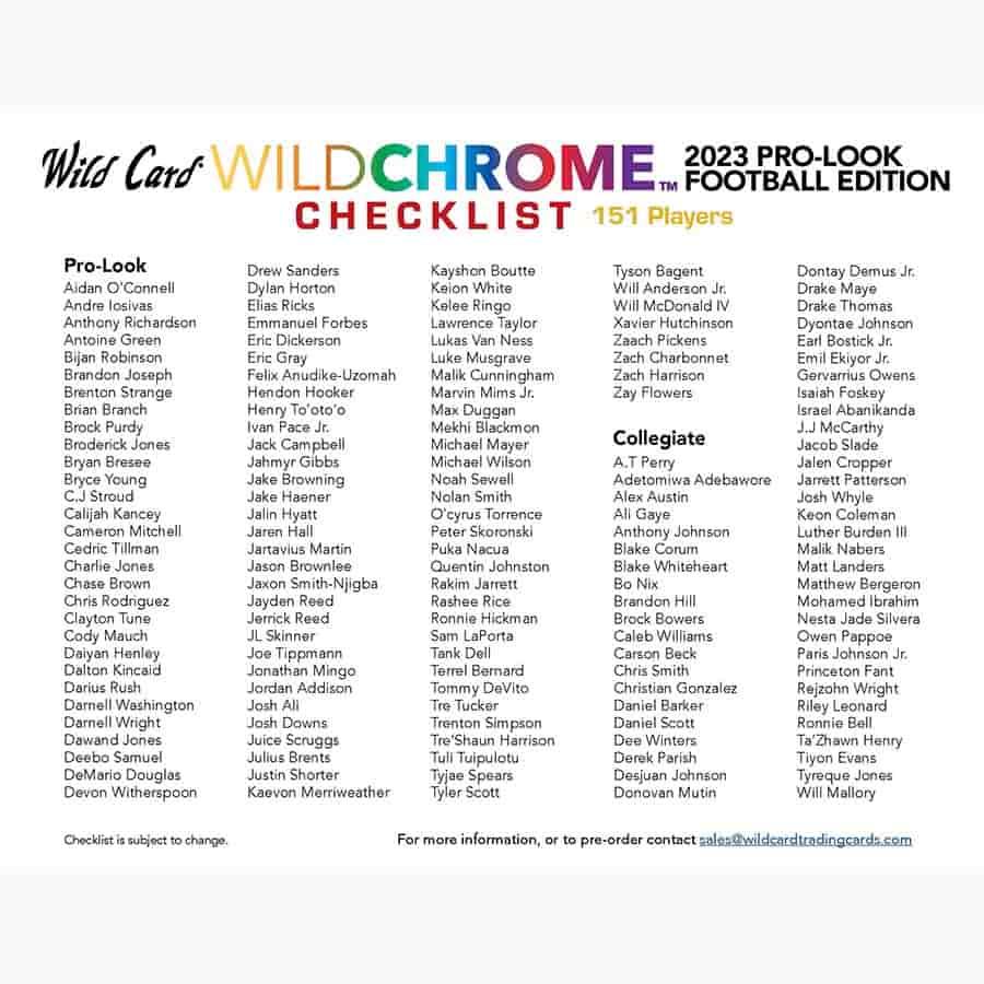 Wild Card - 2023 WildChrome Pro-Look American Football (NFL) - Hobby Box